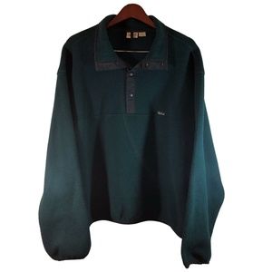 Woolrich Snap T Green Fleece Sweater Men's Size XL